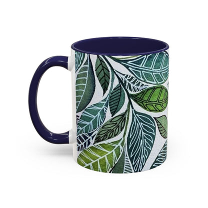 Accent Coffee Mug Pillow Eucalyptus leaf