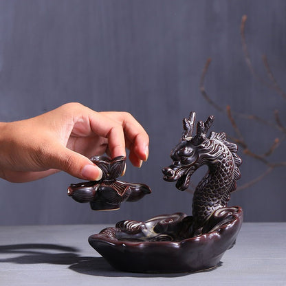 Longyou Lotus Backflow Incense Burner-A Piece of Art