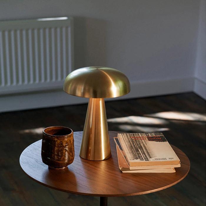 Mushroom Rechargeable LED Table Lamp - Touch-Control Night Light with Elegant Vintage Design - OptiChoice