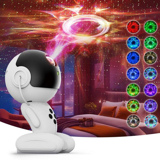 Robot Star Light Projection Lamp - USB Powered Night Light with Remote Control - OptiChoice