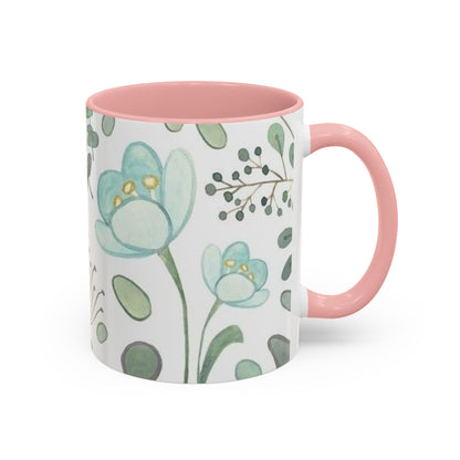 Floral Accent Coffee Mug (11, 15oz)