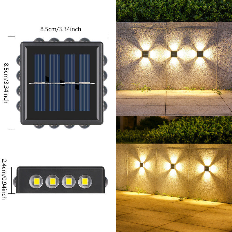 Solar Outdoor Wall Convex Mirror Lamp â€“ Modern Garden and Courtyard Lighting with IP65 Protection - OptiChoice