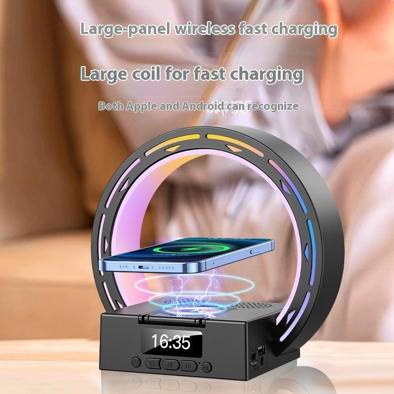 4-in-1 Bluetooth Speaker Lamp with Charging Pad & Alarm Clock - OptiChoice