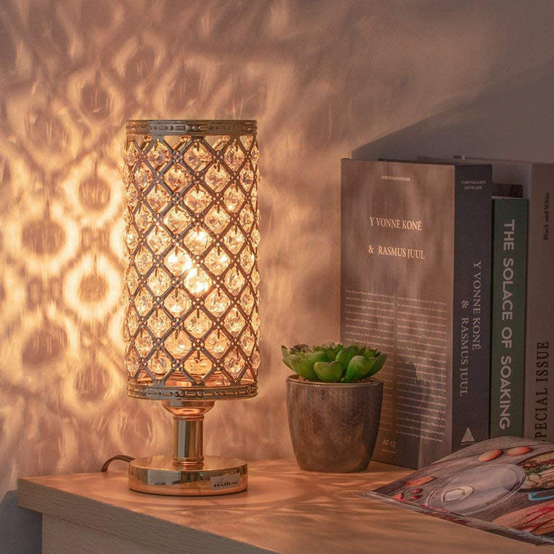 New Modern Crystal Table Lamp - Stylish and Warm Bedside Decoration for Bedroom and Living Room