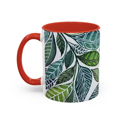 Accent Coffee Mug Pillow Eucalyptus leaf