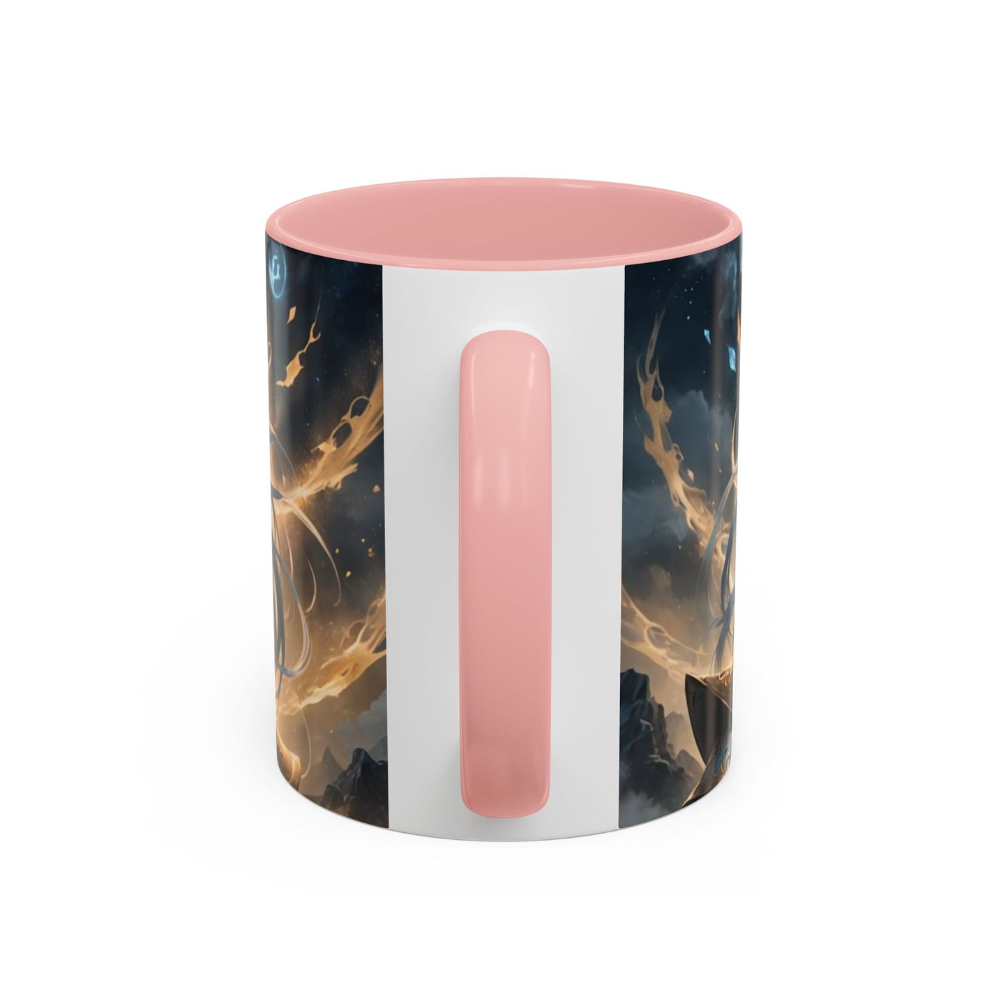 Mug with the design of anime twin girls