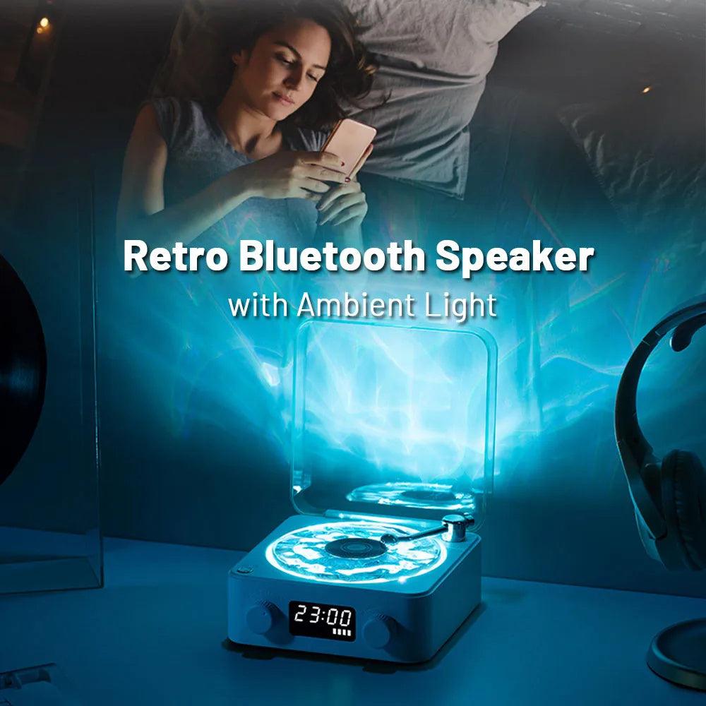 Bluetooth Record Player with Stereo Sound, White Noise & RGB Projection Lamp - OptiChoice