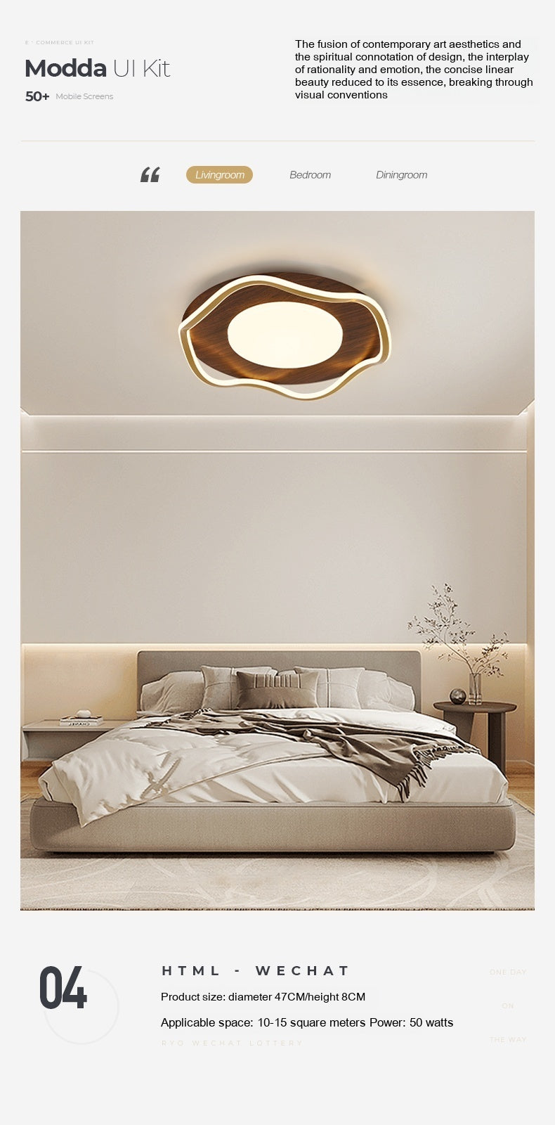 Modern Minimalist Ceiling Lamp | Adjustable Light | Bedroom | Living Room | Home Decor