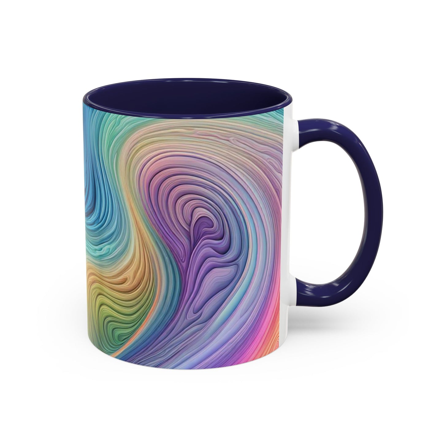 Mug with rainbow design