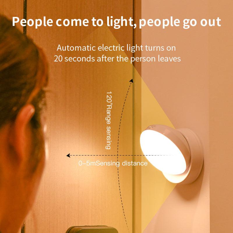 Rotating Human Body Sensor Light - Smart Motion-Activated LED for Home Security - OptiChoice