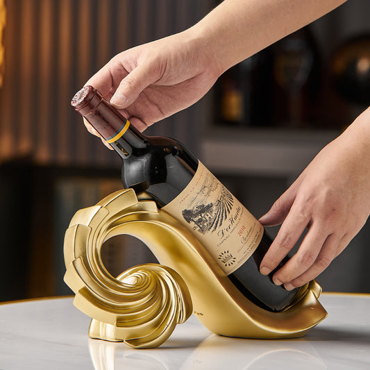 Gold Spiral Wine Rack | Minimalist Design | Luxury | Home Decor | Wine Storage