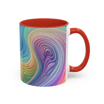 Mug with rainbow design