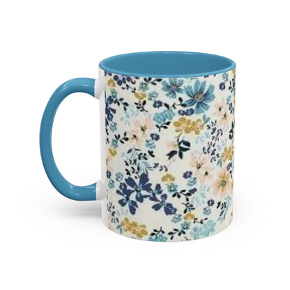 Floral Accent Coffee Mug (11, 15oz)