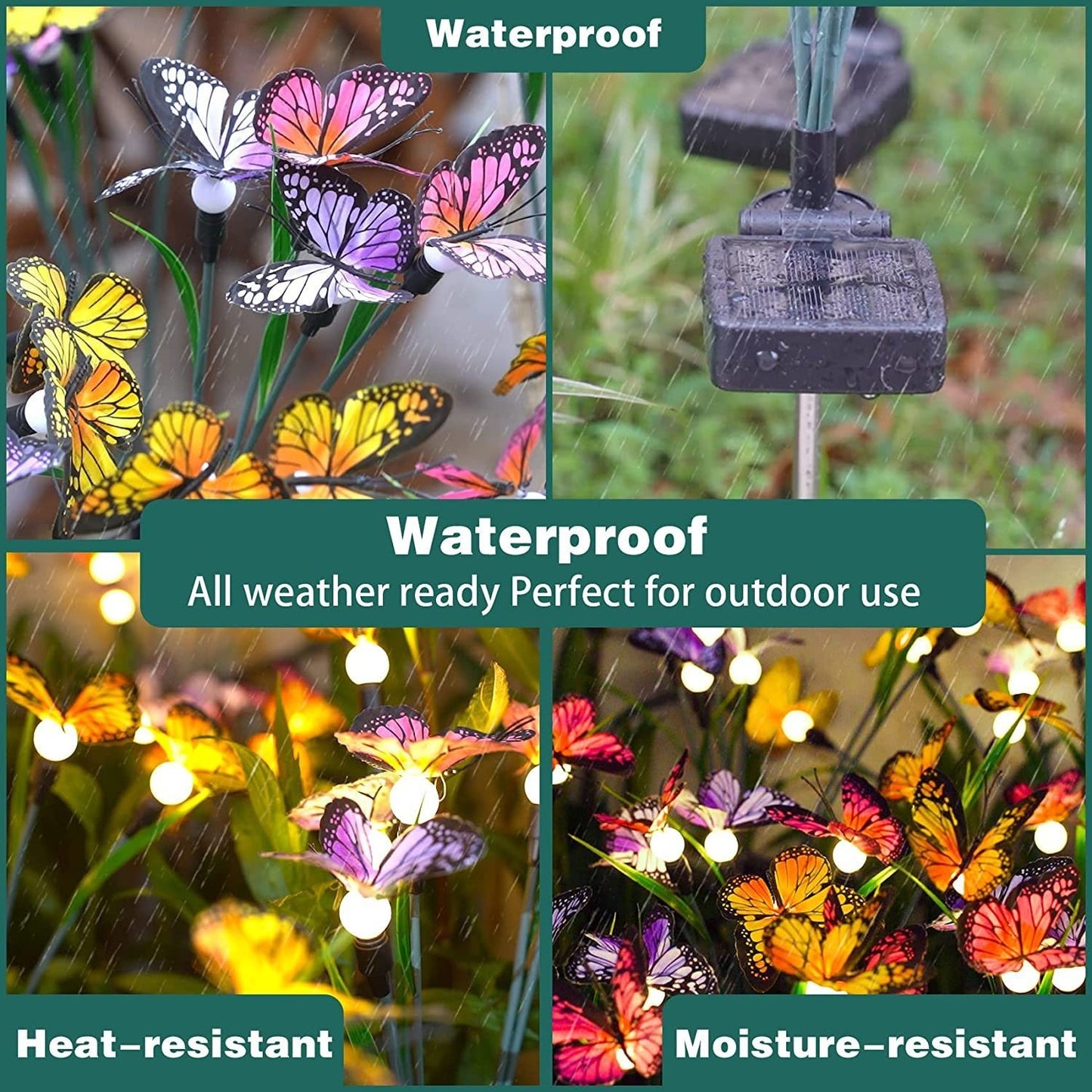 Solar Butterfly Ground Lamp: Waterproof and Eco-Friendly