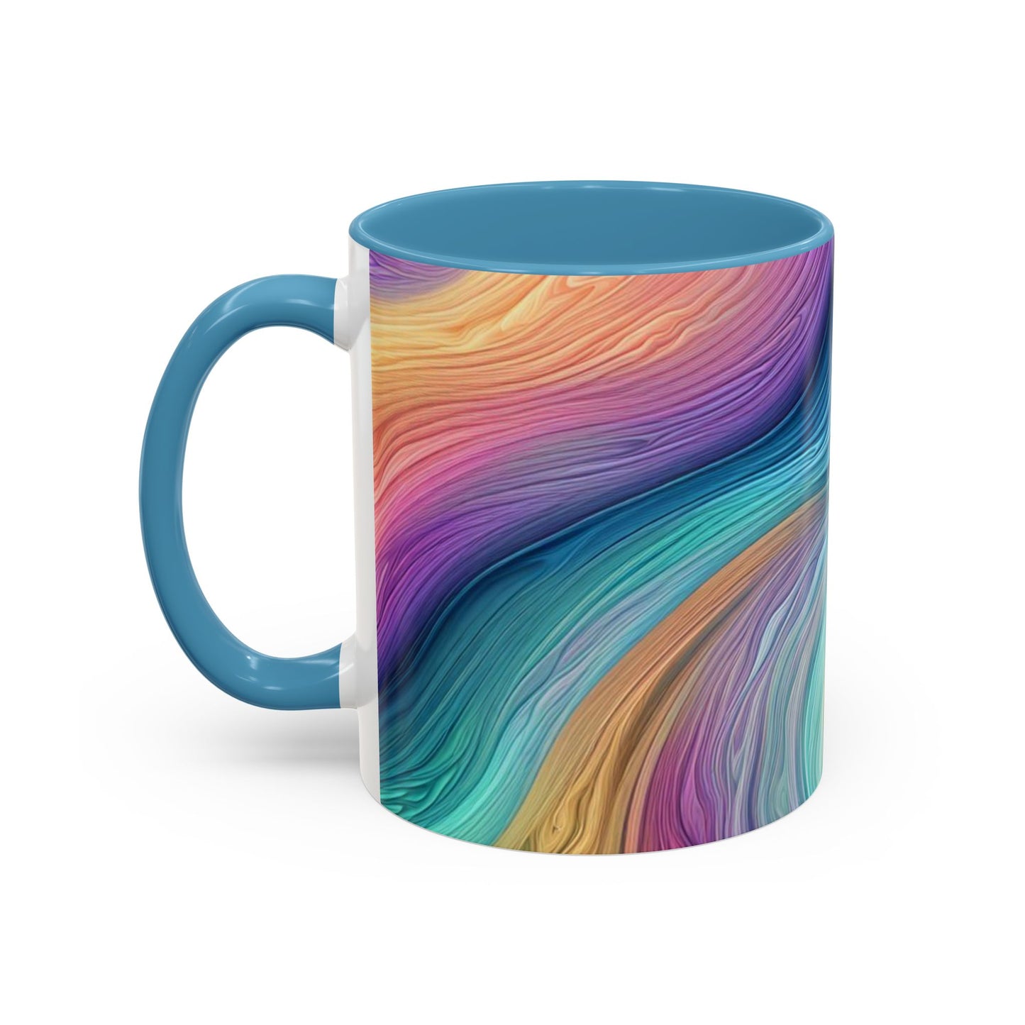 Mug with rainbow design