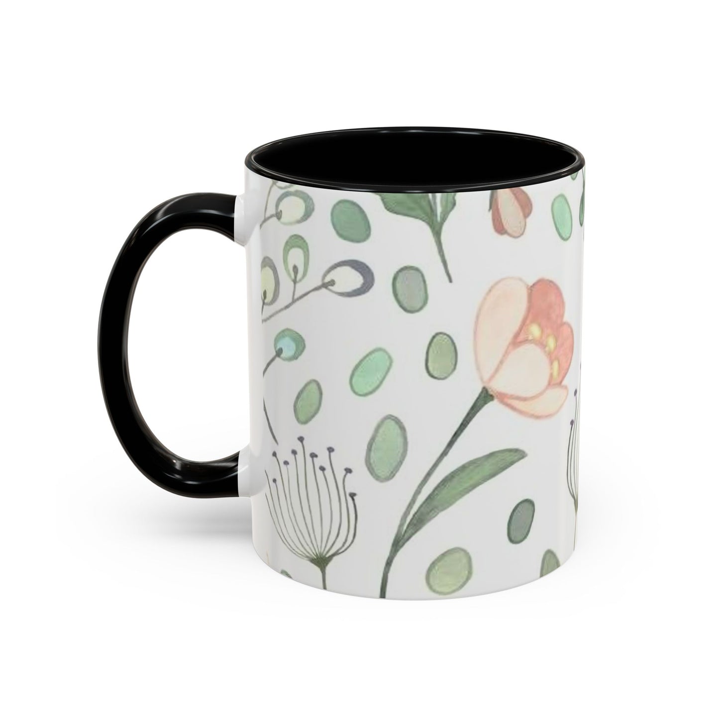 Floral Accent Coffee Mug (11, 15oz)