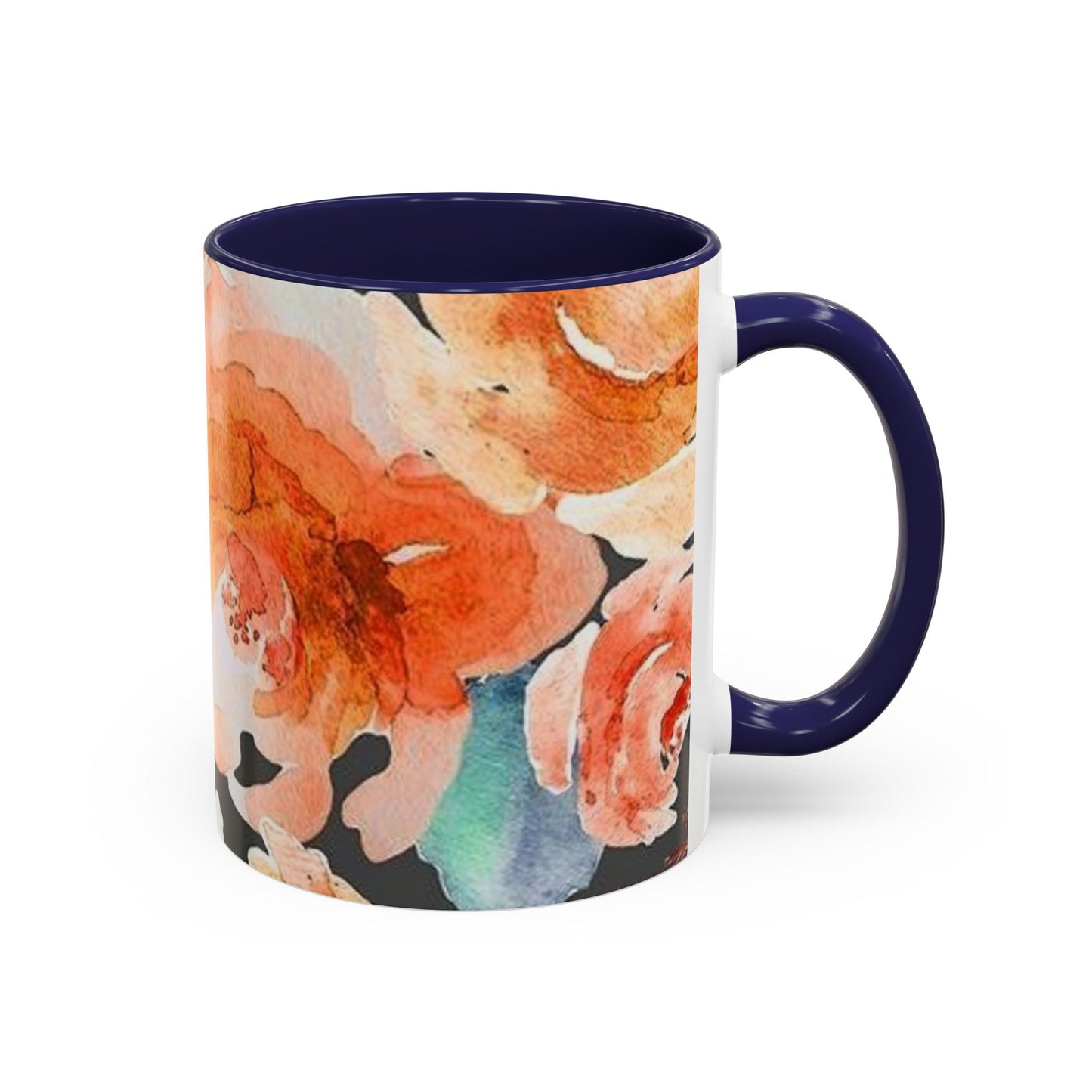 Floral Accent Coffee Mug (11, 15oz)