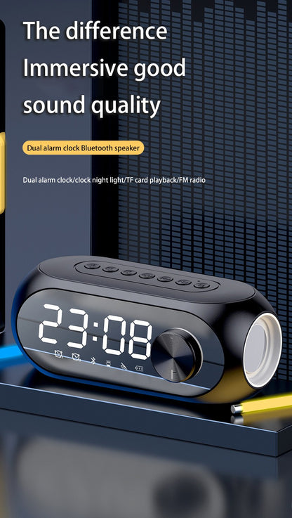 Digital LED Mirror Alarm Clock | Bluetooth Speaker | Wireless Charging | FM Radio | Modern Design