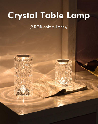 16-Colors Crystal Rose LED Table Lamp - OptiChoice