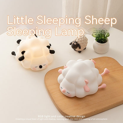 Sheep Night Light | Soft Silicone | Adjustable Brightness | 30-Minute Timer | Children's Room Decor