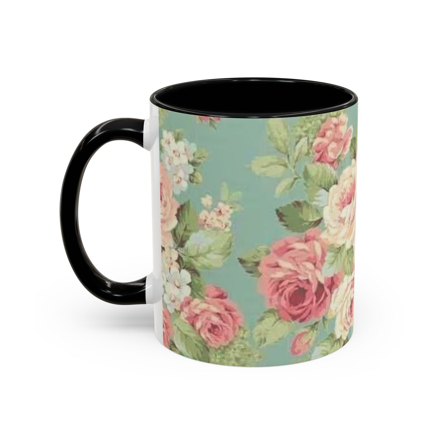 Floral Accent Coffee Mug (11, 15oz)