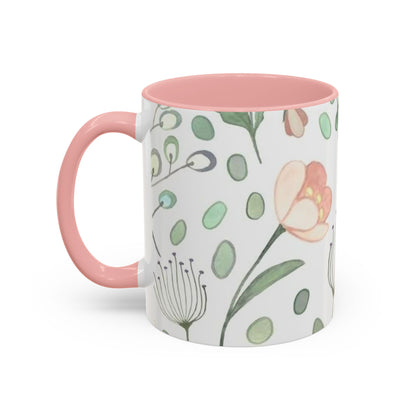 Floral Accent Coffee Mug (11, 15oz)