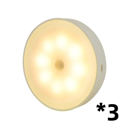 USB Rechargeable Motion Sensor Round Light â€“ Smart Illumination for Your Space - OptiChoice