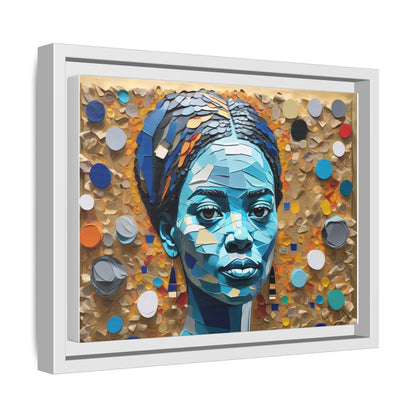 Coloured Woman Matte Canvas, Framed (Multi-color)