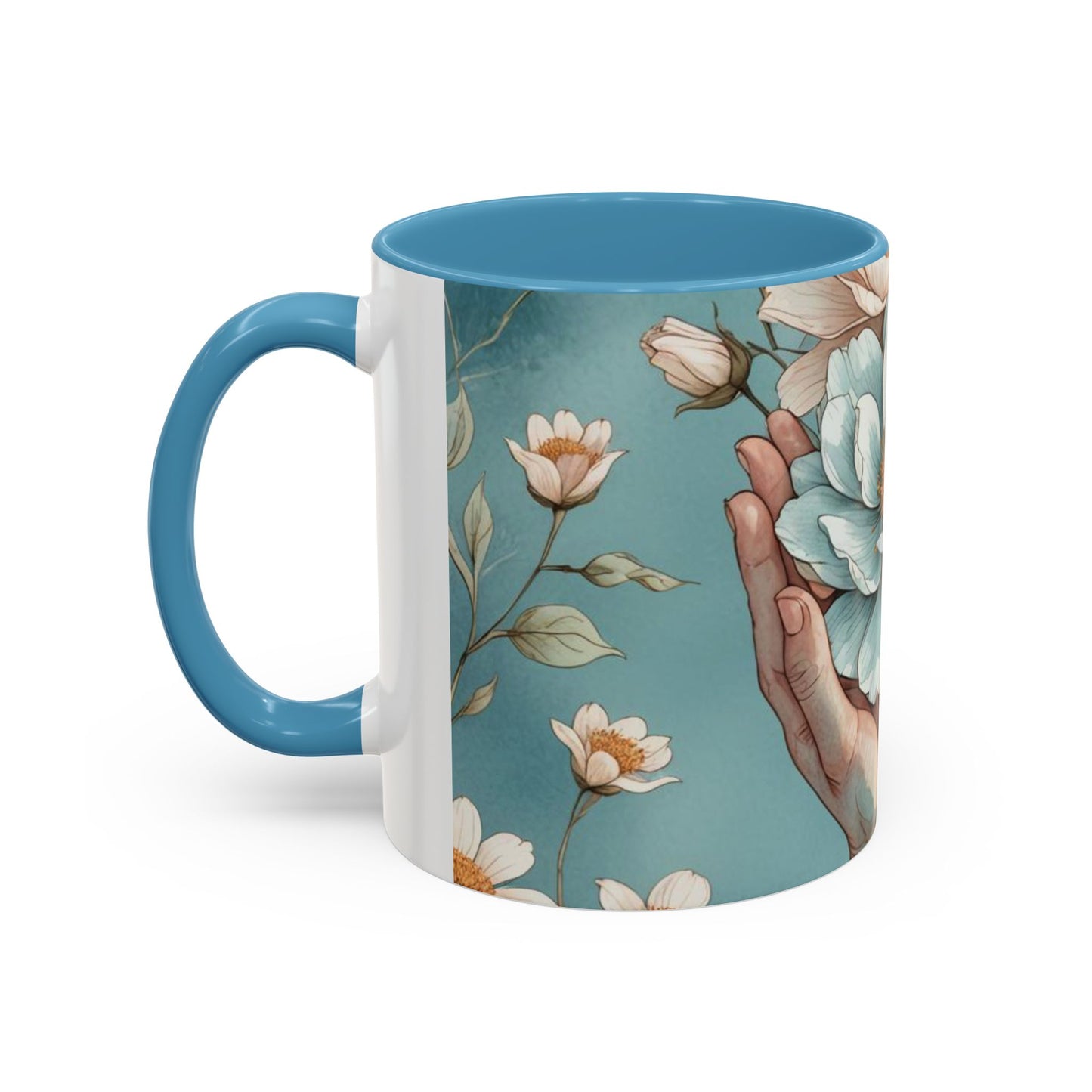 Mug with a design of a bunch of flowers