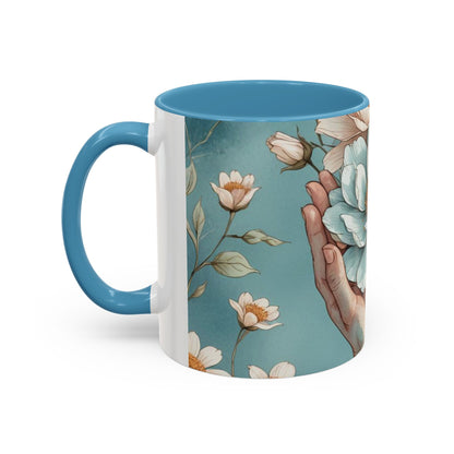 Mug with a design of a bunch of flowers