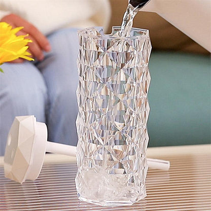 Crystal Rose Lamp Humidifier with Touch Control & LED Night Light