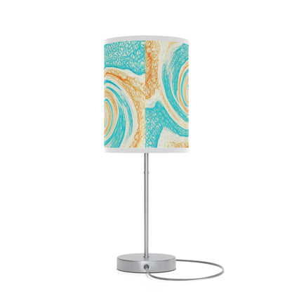 Lamp on a Stand, US|CA plug with watercolor design