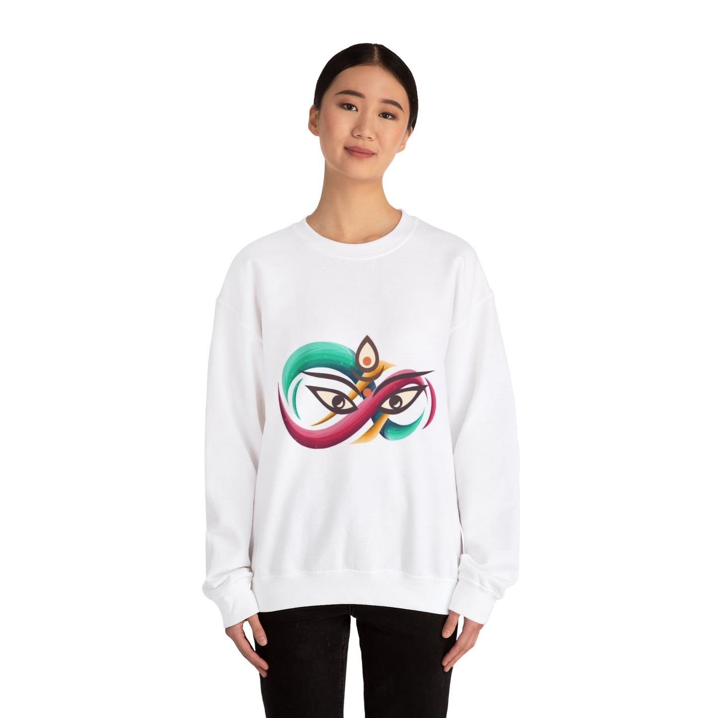 Sweatshirt ith double eye design