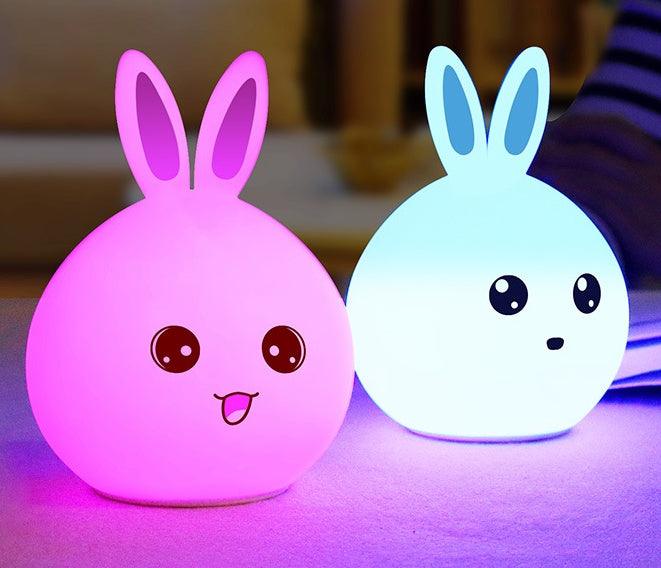 Cute Silicon Animal Rabbit Night LED Colorful Lamps â€“ Fun and Functional Lighting for Kids