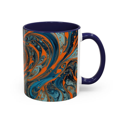 Mug with busy coloring design