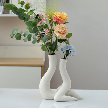 Minimalist Ceramic Vase | Modern Design | Glazed Finish | Home Decor | Tabletop Decoration