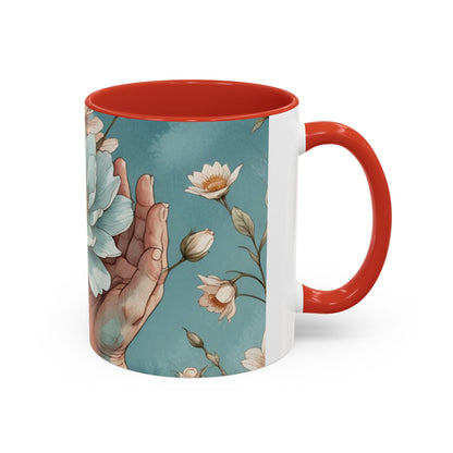 Mug with a design of a bunch of flowers