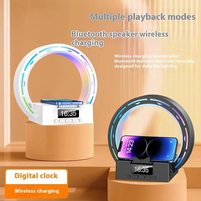 4-in-1 Bluetooth Speaker Lamp with Charging Pad & Alarm Clock - OptiChoice