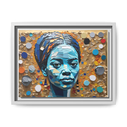 Coloured Woman Matte Canvas, Framed (Multi-color)