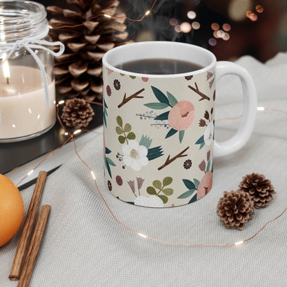 Floral Coffee Mug 11oz