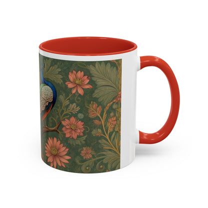 Mug with peacock design