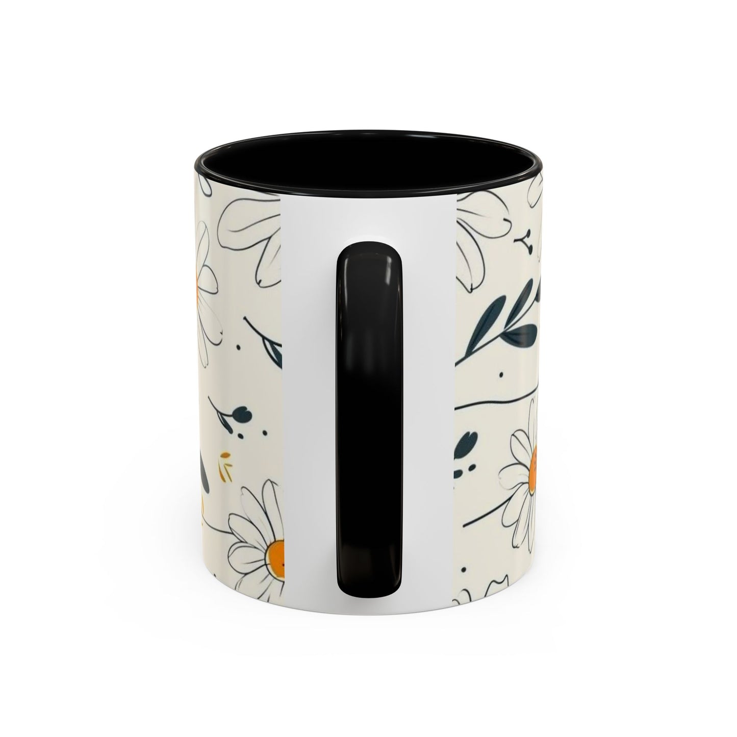 Accent Coffee Mug with the design of chamomile flowers