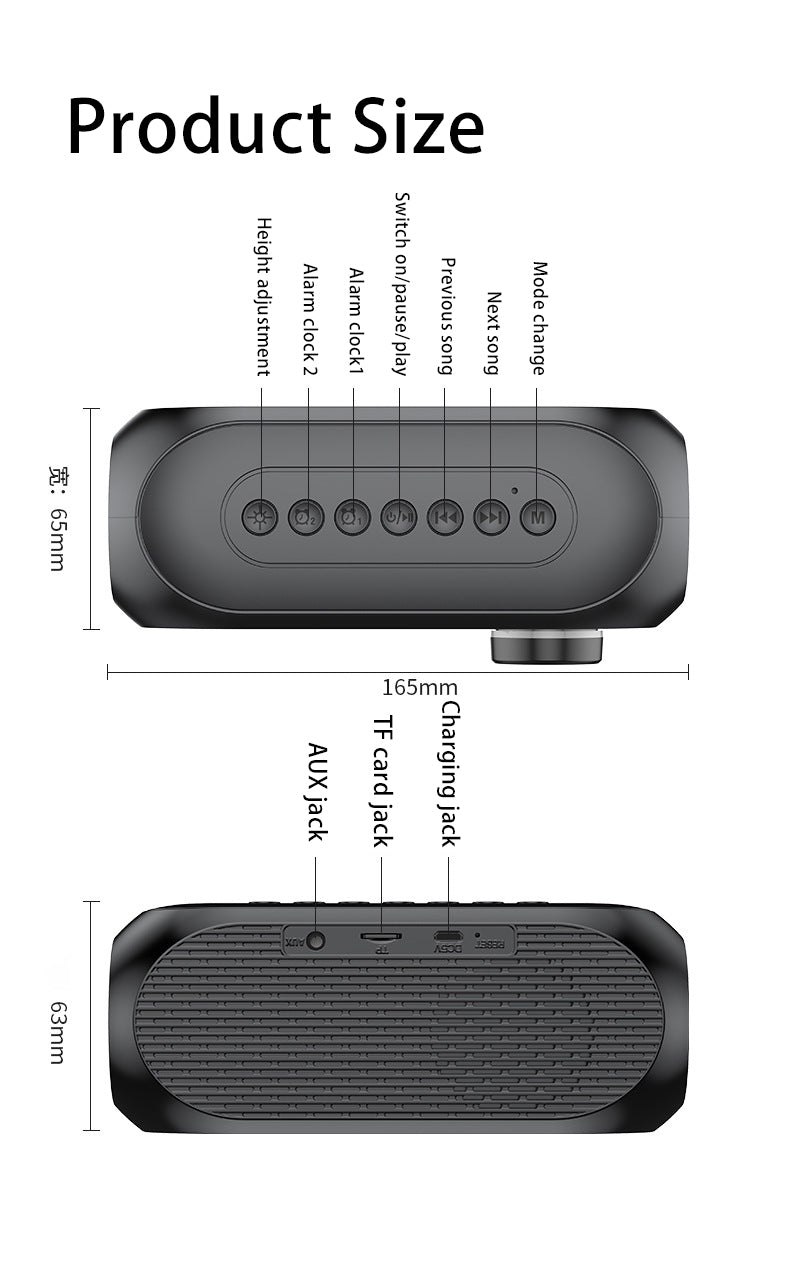 Digital LED Mirror Alarm Clock | Bluetooth Speaker | Wireless Charging | FM Radio | Modern Design