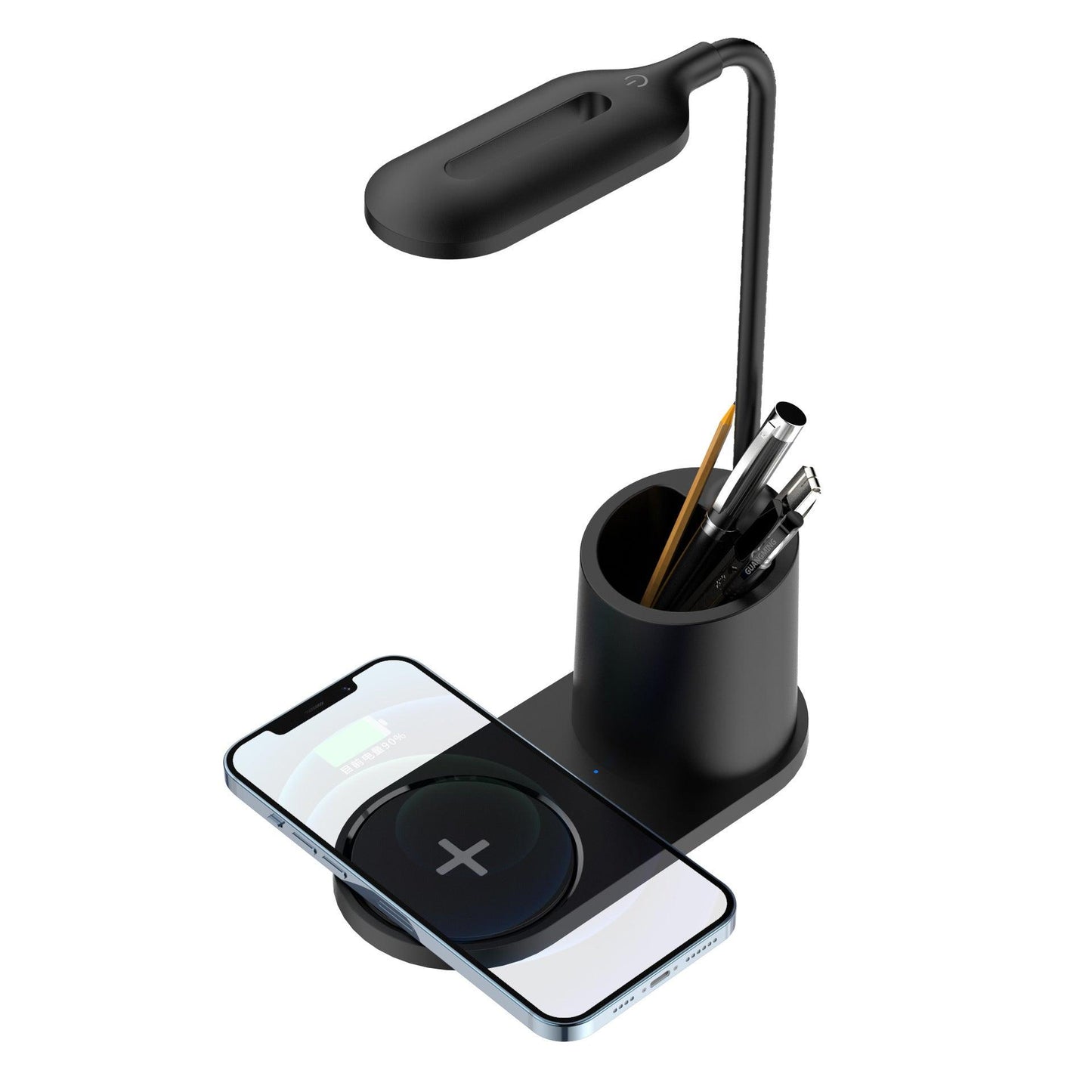 Multifunctional Mobile Phone Wireless Charging & Pen Holder LED Table Lamp â€“ Modern Minimalist Design - OptiChoice