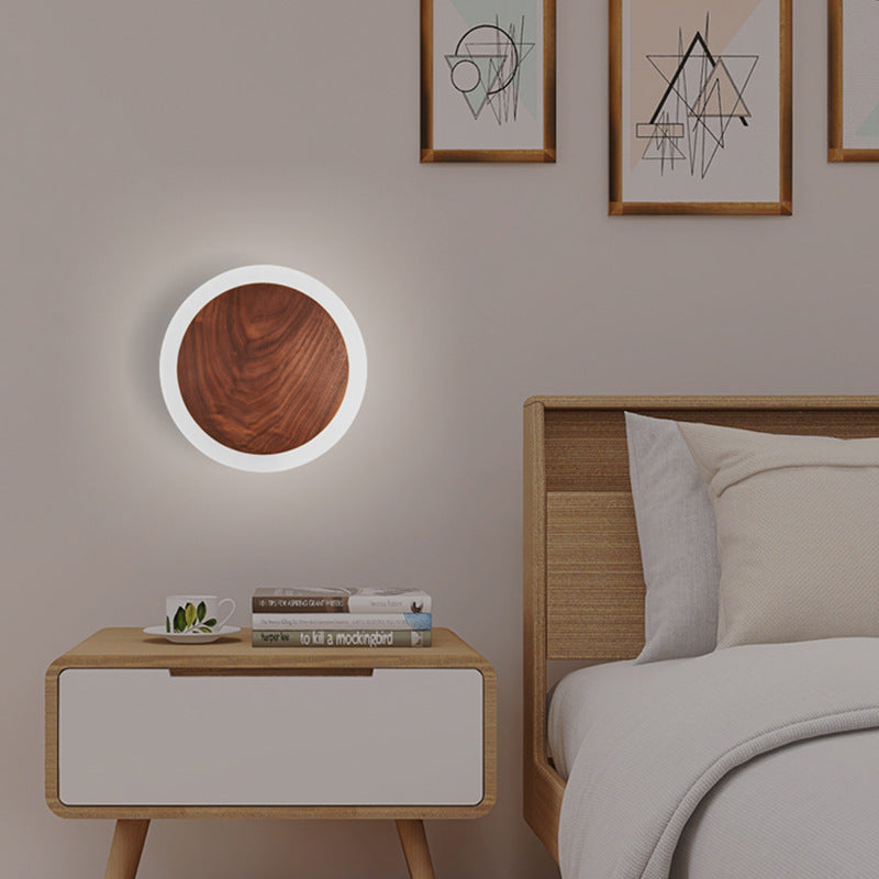 Modern Walnut Wall Lamp | Bedroom | Living Room | Hallway | Sleek Design | High-Quality