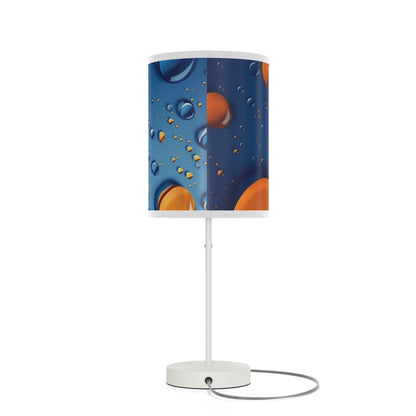 Lamp on a Stand, US|CA plug  Orange and blue bubbles