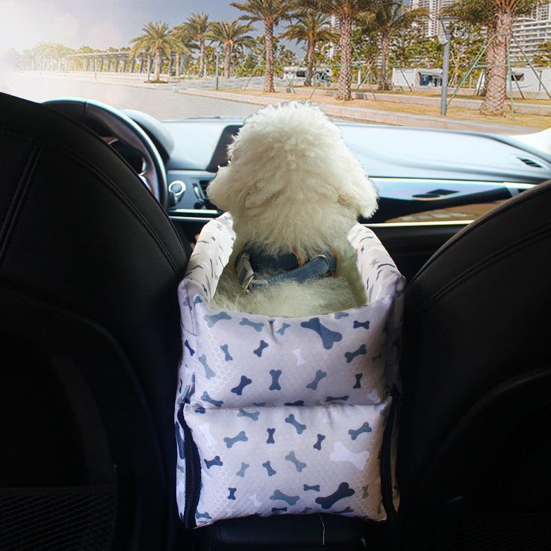 Pet Armrest Car Safety Seat â€“ Comfortable & Stylish Travel Solution for Dogs