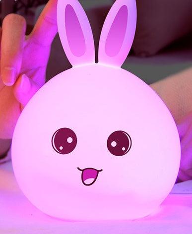 Cute Silicon Animal Rabbit Night LED Colorful Lamps â€“ Fun and Functional Lighting for Kids