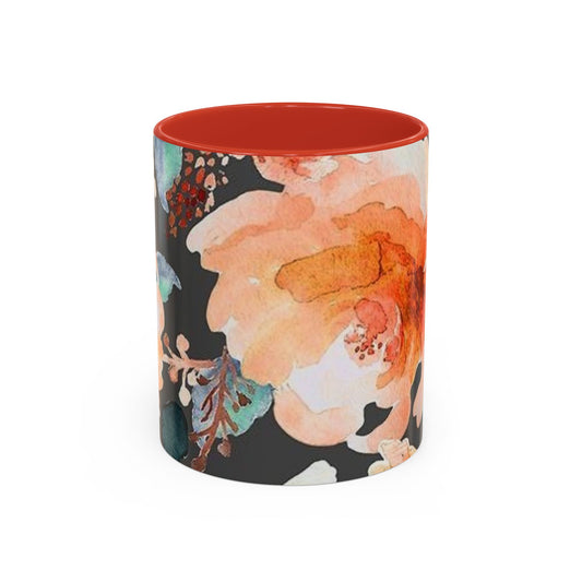 Floral Accent Coffee Mug (11, 15oz)