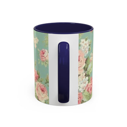 Floral Accent Coffee Mug (11, 15oz)